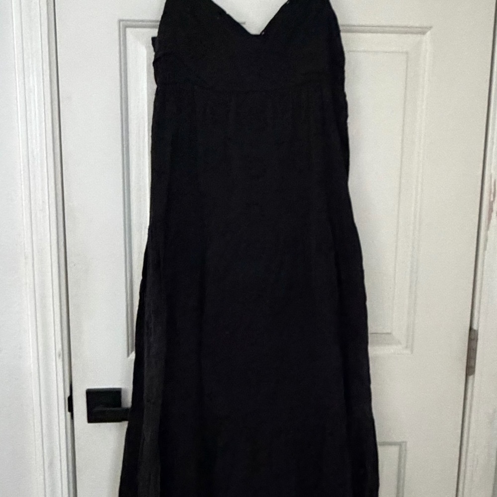 Zara Classic Black eyelet dress